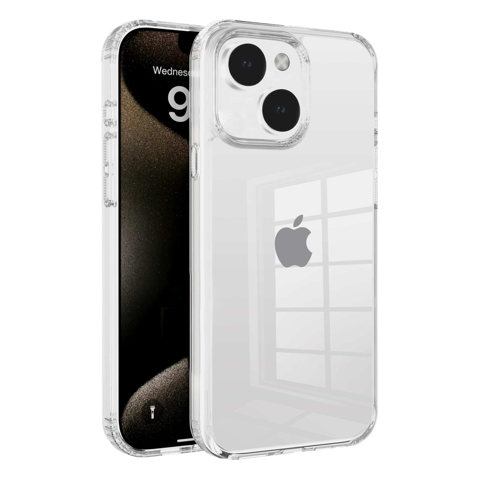 Elrvaga Ultra-Clear Hybrid Case Shockproof & Anti-Yellowing Phone Case | TPU + Acrylic Dual Protection | Slim Fit & Scratch-Resistant Design for iPhone 14 Plus