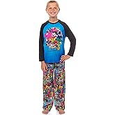 INTIMO Teen Titans Go! Pajamas Boys' Filmstrip Design 2-Piece Lounge Sleep Set Loungewear