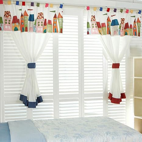 GWELL Kinderzimmer Gardinen Vorhang Schlaufenschal Dekoschal für Wohnzimmer Schlafzimmer 1er-Pack 220x130cm (HxB) rot