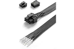 CERRXIAN PCIe 8 Pin (6+2) Male Bare Wire DIY Cabl with 5557/5559 8Pin Connector for PSU Connection/GPU Extension, Support for