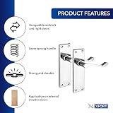 XFORT Chrome Elegance Range 6" Victorian Lever Latch Handles Pair view 3