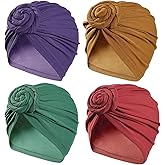 Artilady Stretch Turban Hats for Women - African Knot Headwraps Soft Pre Tied Bonnet Hair wrap Pretied for Black Women