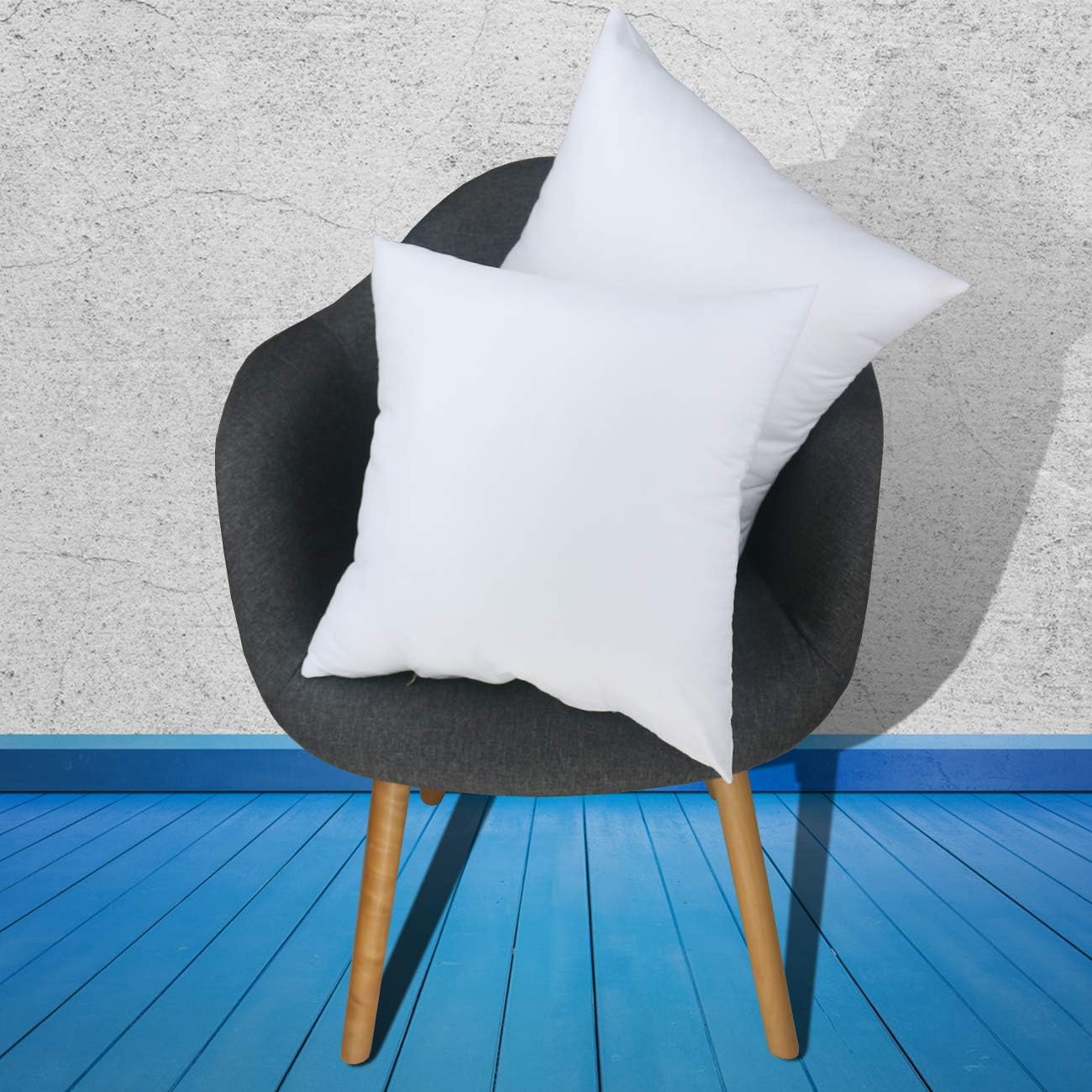 Ogrmar 4 Packs 18"x18" Premium White Throw Pillow Insert Hypoallergenic High-Resilient PP Cotton Stuffer Pillow Insert Square Form Sham Stuffer Decorative Pillow, Cushion (18" x 18"): Home & Kitchen