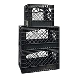 Juggernaut Storage Milk Crate Bundle 2 24qt and 1