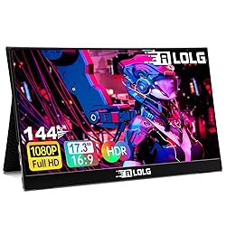 ALOLG Portable Monitor 17.3 Inch with 144HZ FHD
