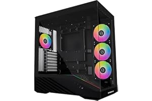 Lian Li V100 ATX Mid-Tower PC Case, 4 x 120mm ARGB PWM Fans Pre-Installed, LED RGB Strip, Display Platform with Tempered Glas