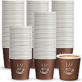 Gerrii 1000 Pcs Small Coffee Cups Paper Espresso Cups Disposable Mini Hot Cups Hot Cold Drinking Cups for Travel, Party, Tea, Bathroom, Picnic, Events, Brown (4 oz)