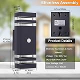 CELAVY Up Down Outside Lights with Motion Sensor IP65 Anthracite GU10 LED view 6