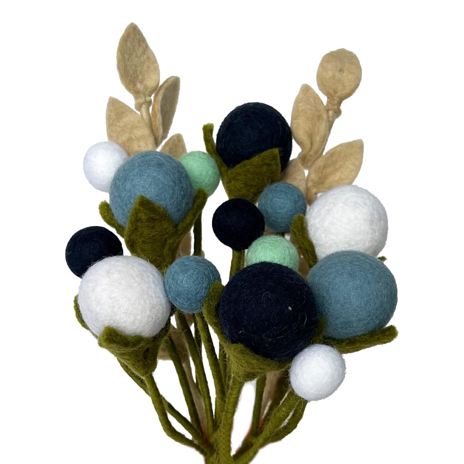 your castle Bouquet of 14 Handmade Artificial Felt Flowers & 2 Branches, Fair Trade, Sustainable Felt Decoration, Realistic Artificial Flowers, Felt Floristics, Fabric Flowers, Felt Flower Set, Flora