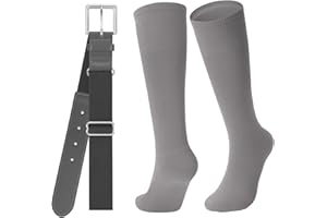Baseball Socks and Belt for Youth Adult Softball Socks Combo Elastic Waist Belt for Men Kids Boys Girls Women JASGOOD