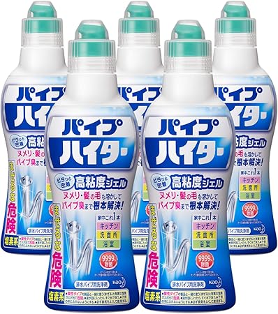 Amazon まとめ買い パイプハイター 排水口 パイプクリーナー 高粘度ジェル 500ml 5個 ハイター 排水口 パイプクリーナー