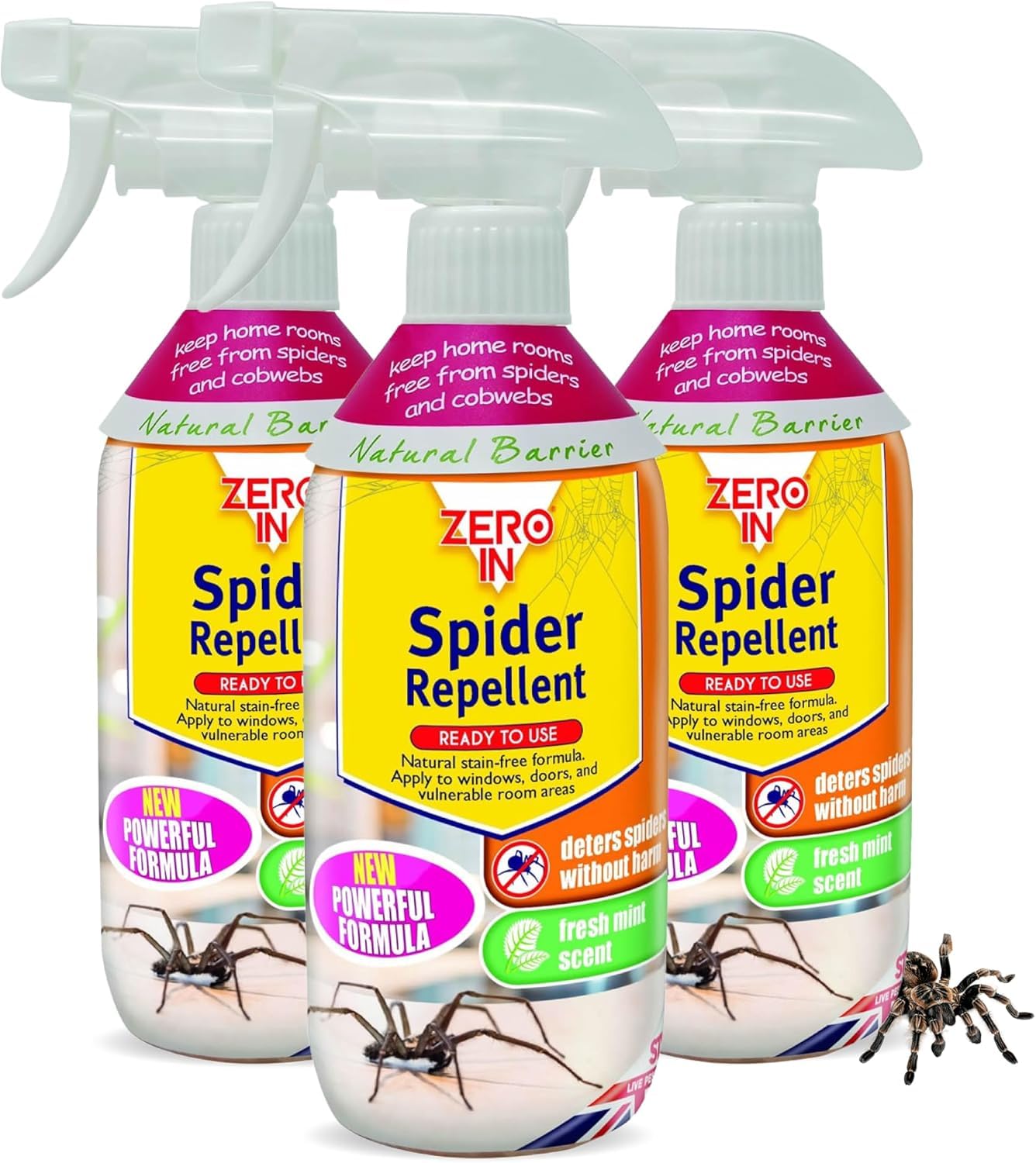 Zero In AMZ981M Spider Repellent - Triple Pack, multicolour