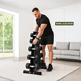 PhysKcal Dumbbell Rack 350kg Load, 5-Tier Weight Stand, Home Gym view 6