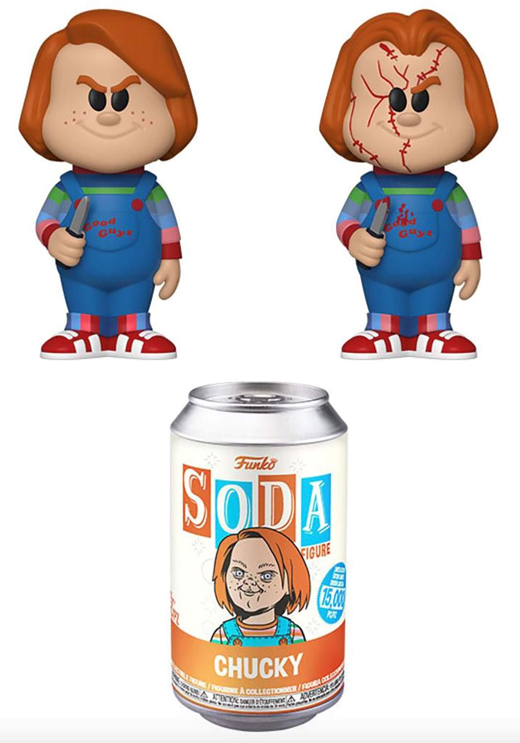 Funko Vinyl SODA, Chucky, Chucky, Bloody, 1/6 Odds for Rare Chase Variant, Collectable Vinyl Figure, Gift Idea, Official Merchandise, Toys for Kids & Adults, Movies Fans