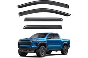 TECHPICCO Tape-On Rain Guards for Chevy Colorado/GMC Canyon 2023 2024 2025, Window Visors Side Window Deflectors Compatible with Chevrolet Colorado/GMC Canyon Accessories (4pcs)