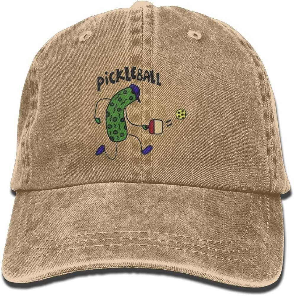 Funny Pickle Playing Pickleball Baseball Hat Men And Women