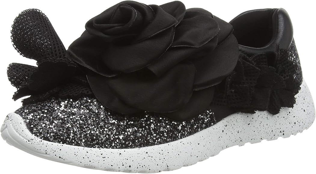 black glitter trainers