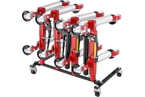 VEVOR Car Dolly Rack, Storage Rack with 360° Rotatable Wheels, Hydraulic Ratchet Trolley Jack Stand Organizer, Jack Stands Ho