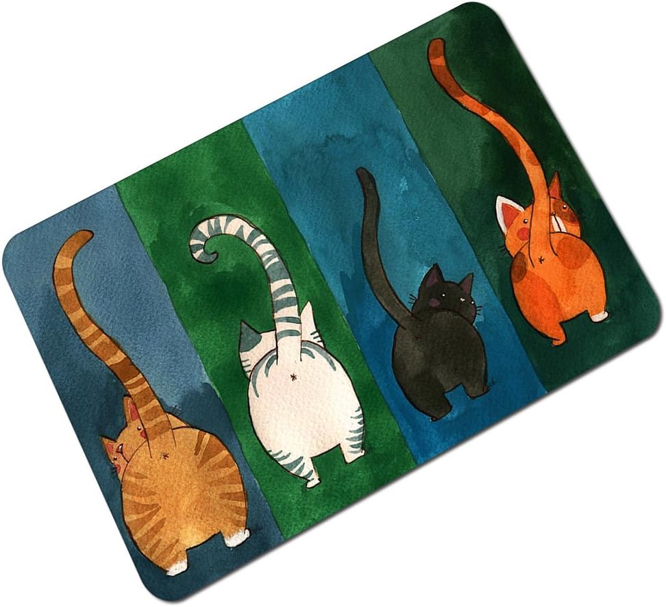 Wellgoods Kitchen Area Carpets Rugs Stair Floor Rug Carpet Carton Comic Animal Cat Carpet -40 x60cm /15.7 x23.6 inch