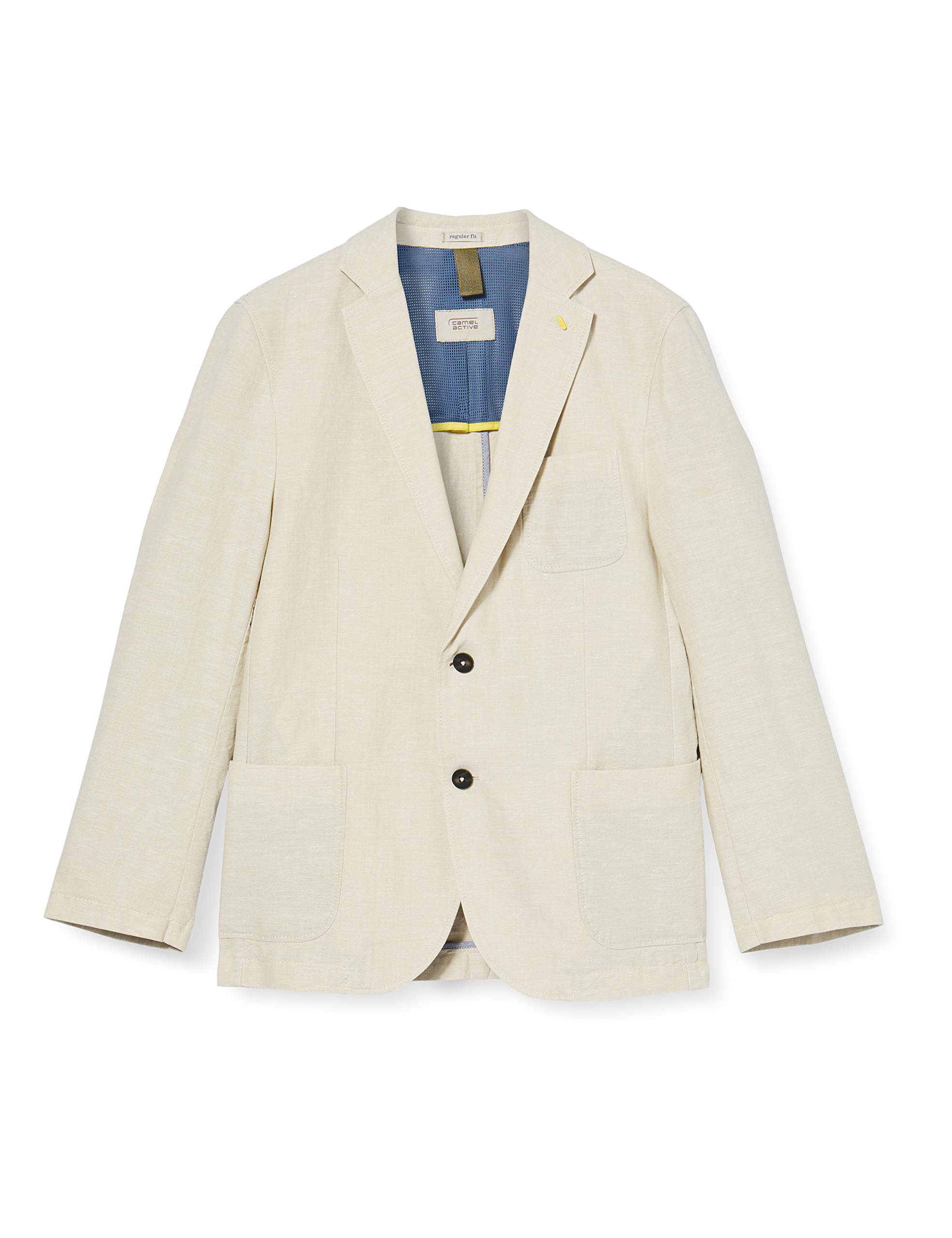 camel active Men's Leinen Sakko Blazer, Beige, 38S