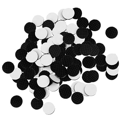 MagiDeal 100 Pieces 11mm Furniture Pads Self-Adhesive Non-slip Foam Rubber Feet Black DIY