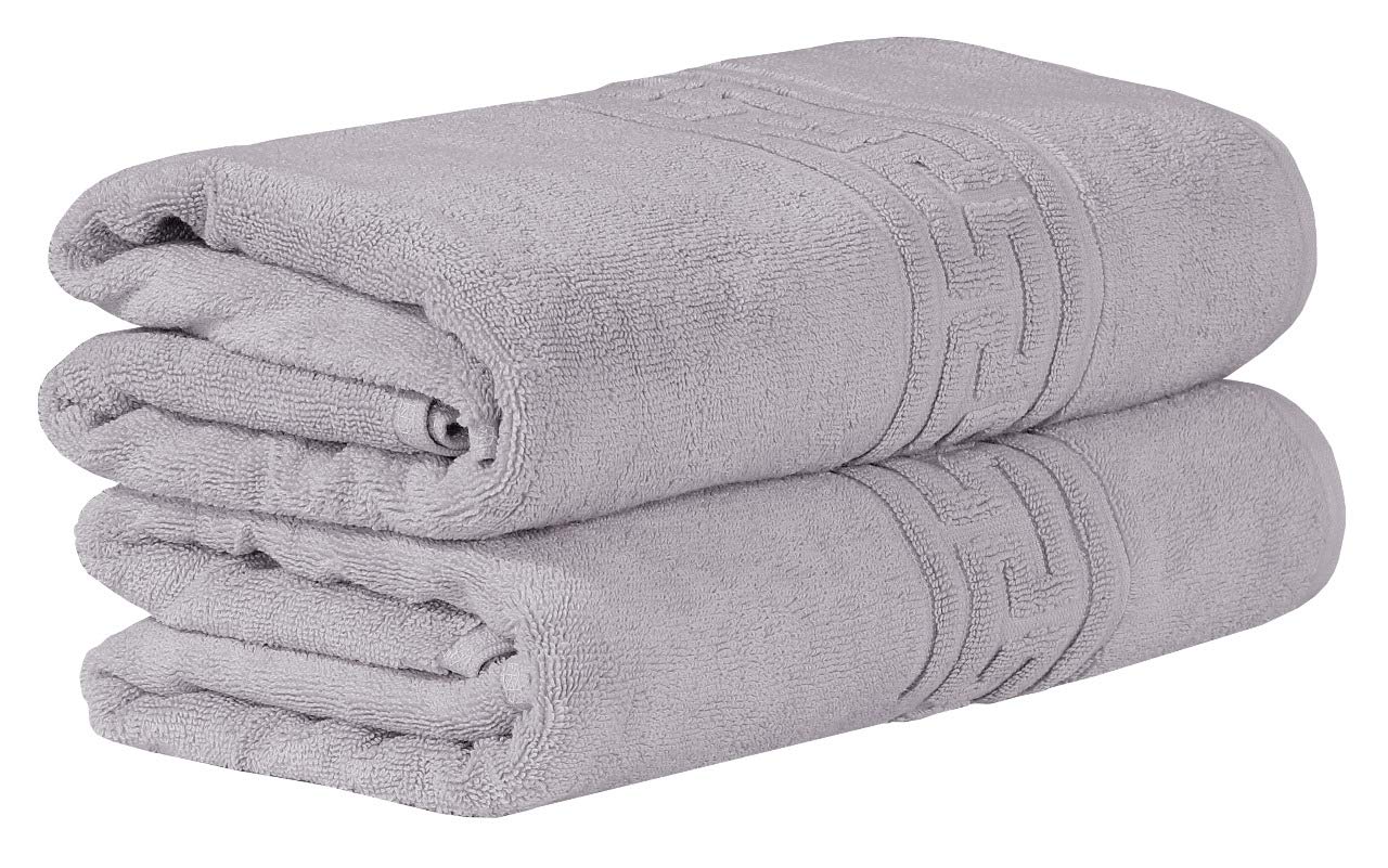 Every Thread Counts - 2 Bath Sheet Set Luxury & Soft - 700 GSM Ring Spun Cotton Highly Absorbent Towels for Bathroom - Hotel Quality (Silver, 2 Bath Sheet Set)