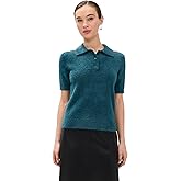 LE BOP Women's Fuzzy Short Sleeve Polo