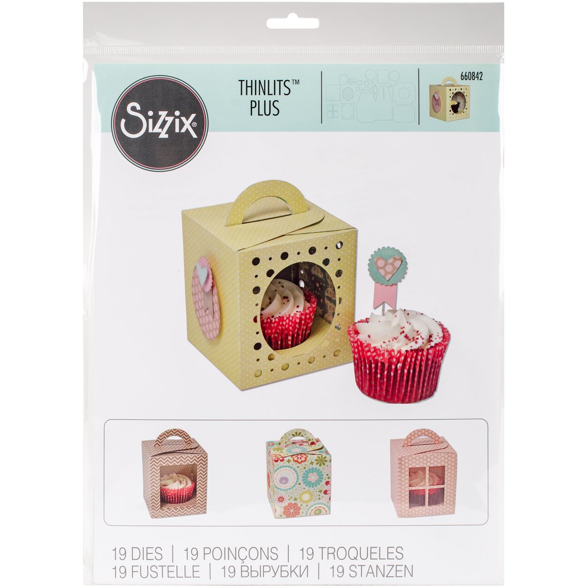 Sizzix Thinlits Plus Die Set 19PK-Box, Cupcake