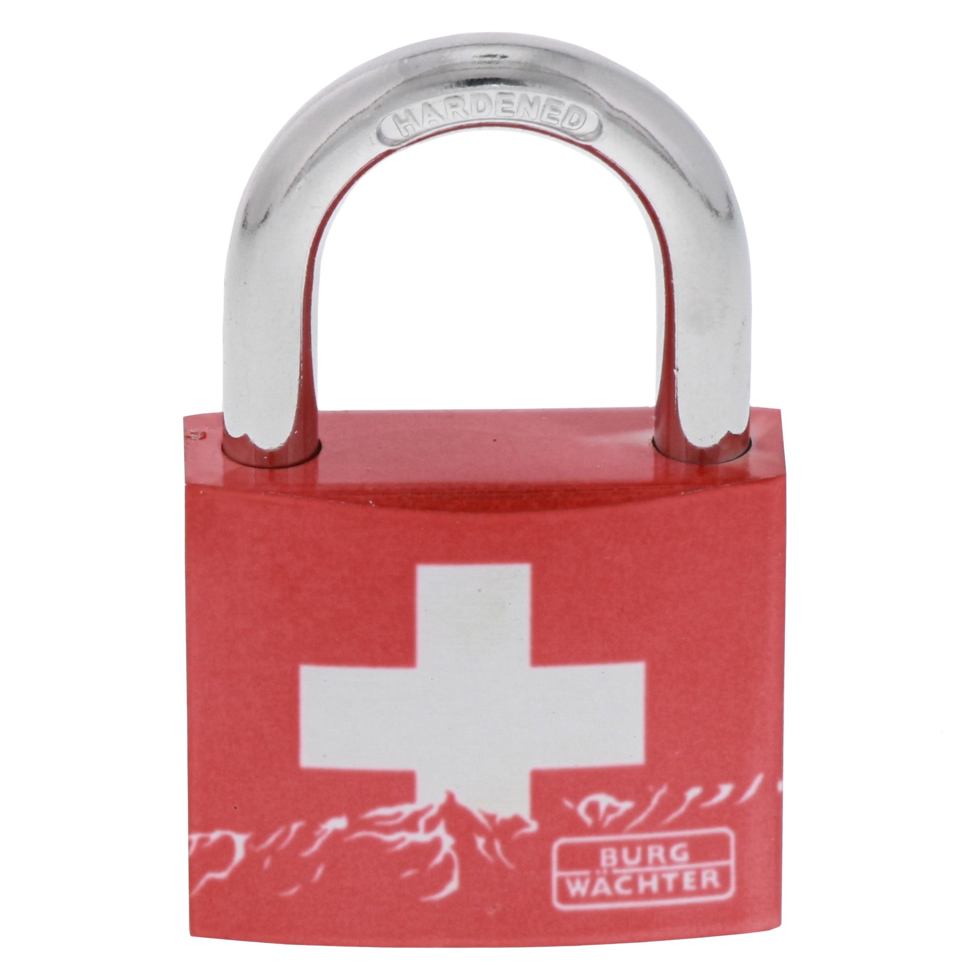 Burg-Wächter 771 F 40 HELVETIA SB Cylindrical Padlock, Red