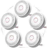 SITERLINK Hardwired Smoke and Carbon Monoxide Detector with Battery | Wired Interconnected Smoke Alarm and Carbon Monoxide Detector with Voice Alert,Fire Alarms and CO Detector for Home, 5-Pack