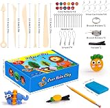 CiaraQ 24 Colors Polymer Clay Set Oven Bake Non-Toxic with Tools view 2