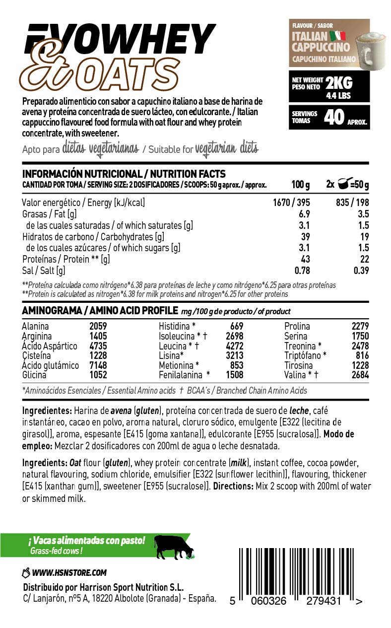 Evowhey & Oats de HSN Sports | Proteína Whey Harina de Avena ...