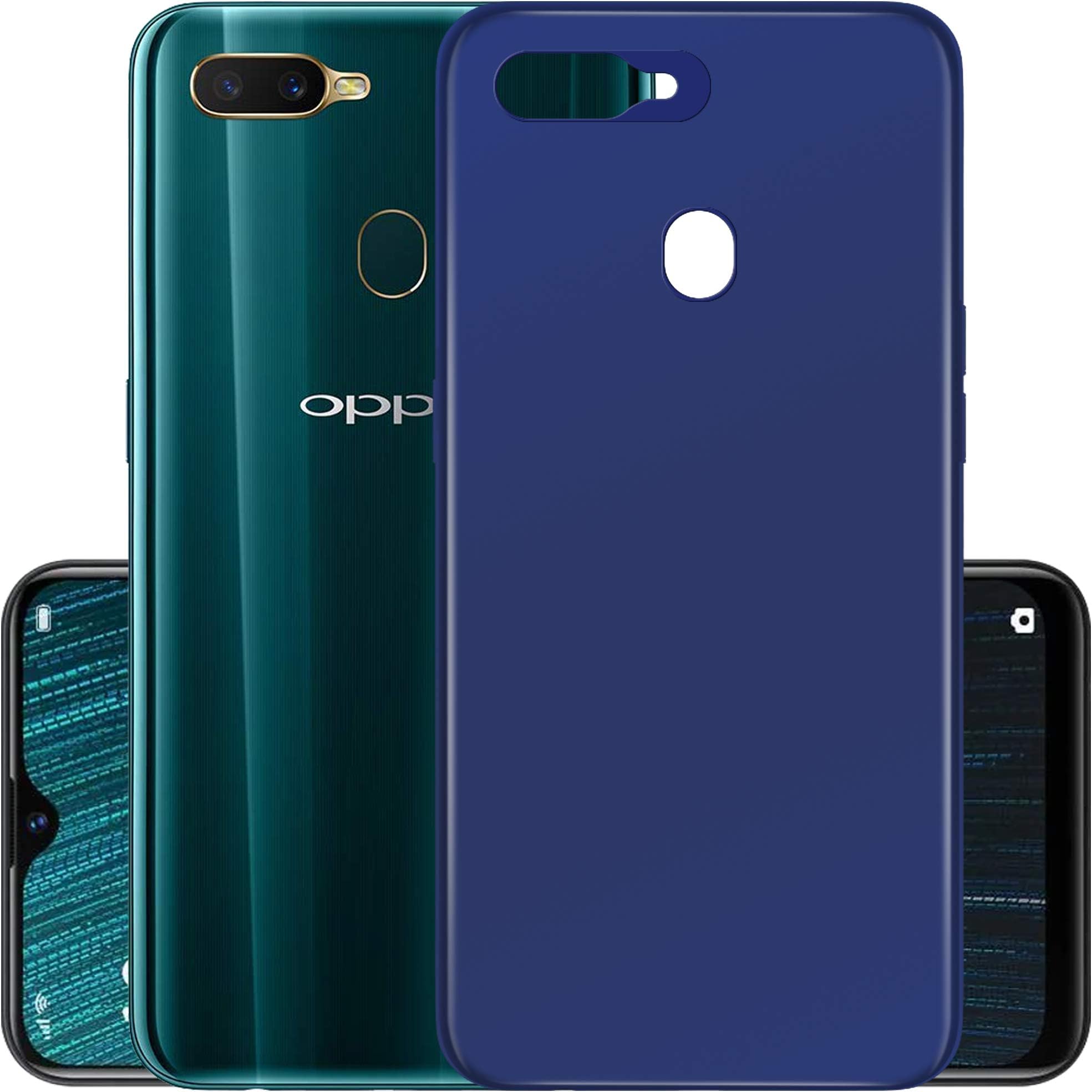 Hupshy Soft TPU Back Cover for Oppo A5S - Blue