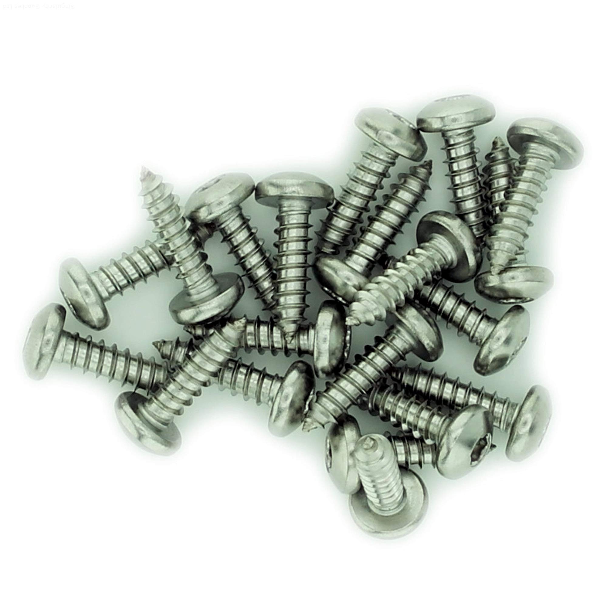 No.10 x 0.625 (4.8mm x 16mm) TX Pan Self-Tapping Screw - Stainless Steel (A2) (Pack of 20) — image 1