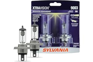 SYLVANIA - 9003 XtraVision - High Performance Halogen Headlight Low Beam and Fog Replacement Bulb (Contains 2 Bulbs)