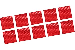 REPAIROCK 10 Pcs Reflective Stickers, 1.97"x1.97" Square Shape Safety Tape Reflector Universal for Cars Trucks Trailers Water