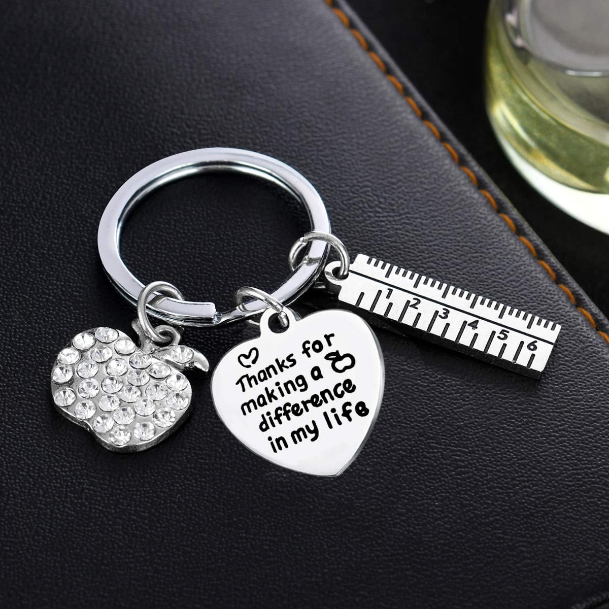 MADHAHEFU Teacher Gifts Teachers Keychain Jewellery Thank You Gifts for Women Men from Graduates Students (Heart-Thank You for Making) - Image 4