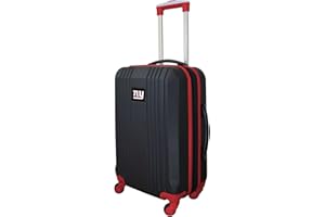 Denco NFL New York Giants Round-Tripper Two-Tone Hardcase Luggage Spinner, Red, 21"