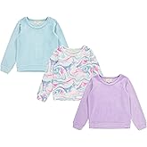 BTween Girls Cozy Velour Sweatshirt Set, 3 Pack of Soft Sweatshirts for Kids, Stylish Casual Outfits, Sizes 4-14