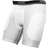 Franklin Sports Youth Compression Sliding Shorts - Kids Compression Underwear with Cup Pocket - Padded Baseball Sliding Short