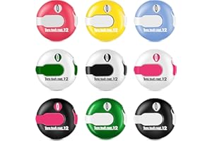 Trnayi 9 Pcs Golf Score Counter Mini Golf Stroke Counter Golf Counter Clicker Golf Accessories for Women Men Scoring Keeper with Touch Reset and Clip Attachment to Scorekeeper Glove, 1.2 in