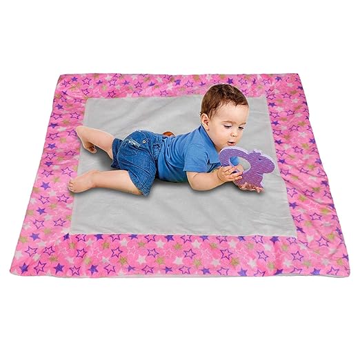 Creative Textiles Baby Pink Play Mat Child Activity Soft Cotton Paded Kid Floor Carpet/mat - 90 X 90 cm (1 pc)