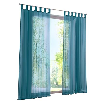 Eslir Tab Top Curtains Window Curtain Transparent Voile 100