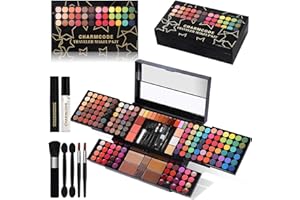 CHARMCODE Professional All in One Makeup Kit for Women Full Kit,186 Colors Make Up Palette Christmas Gift Set, Including Eyeshadow,Lip Gloss,Concealer,Highlighter,Contour,Brow Powder,Mascara,Blush & Brush