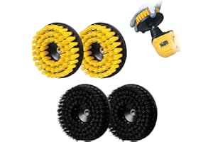 MAYOKI 4 Packs Replacement Brush Heads for Mellif Spin Scrubber, 2-Pack 4.5’’ & 2-Pack 5.6’’ Hard Bristle Brush, Multi-Surface Cleaning, Easy Installation