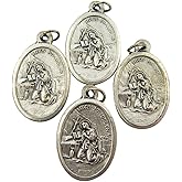 Bulk Lot of 4 Mary of Magdala The Magdalene 1 Inch Silver Tone Medal Pendant