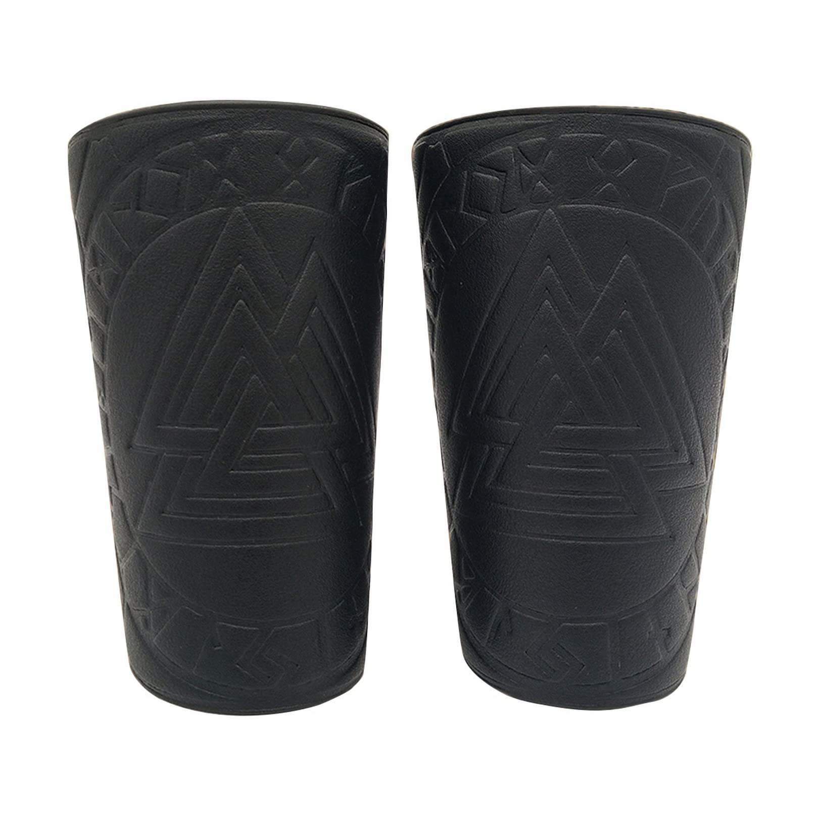 Viking Bracers Medieval PU Leather Arm Guards Viking Odin Valknut Wide Knight Cuff Viking Leather Armor Archery Bracers Wrap Gauntlet Wristband for Men Women Boy LARP Cospaly (Black)