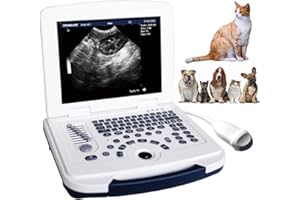 DAWEIanimed Portable Ultrasound Machine Laptop Vet Ultrasound Scanner with 6.5Mhz Micro Convex Probe for Pregnancy Pet,Rabbits,Sheep,Dogs,Cats,Small Animals