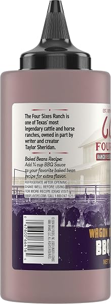 6666 FOUR SIXES WAGON BOSS ORIGINAL BBQ SAUCE, 14 OUNCE