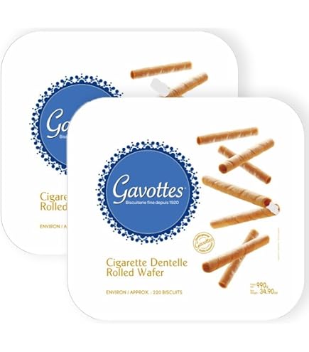 gavottes cigarette dentelle FAN WAFERS TIN 1.5KG Suppliers from Bretagne French cookies are equally delicious as those fabled desserts Gavottes 220 Wafer Rolls Dentelle